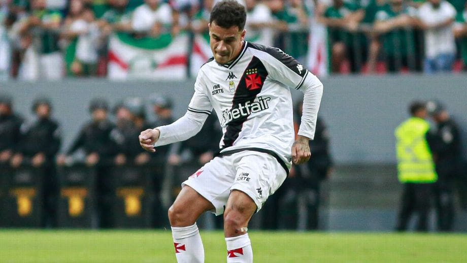 Philippe Coutinho durante jogo entre Vasco e Palmeiras, pelo Brasileirão - Foto: Matheus Lima/Vasco