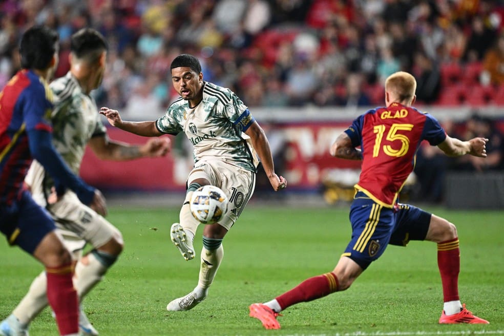 Evander, do Portland Timbers, em ação contra o Real Salt Lake — Foto: USA TODAY Sports via Reuters Connect