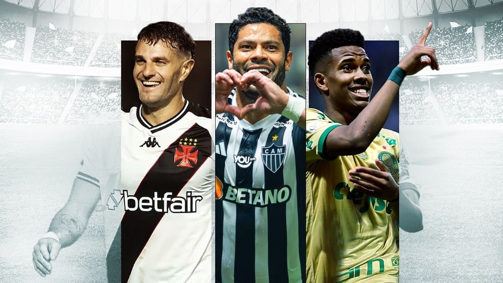 Vegetti, Hulk e Estêvão estão na briga pela artilharia do Brasileirão — Foto: Infoesporte