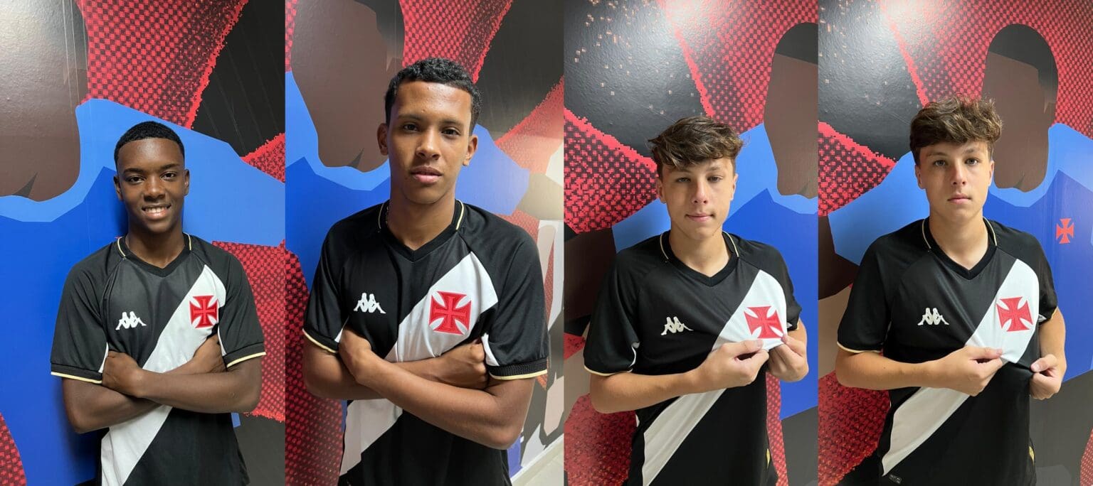 Foto dos jogadores Paulo Júnio, Vinicius Palmeira, Daniel e Murilo